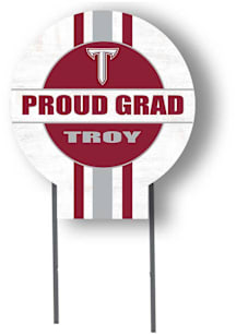 Troy Trojans KH Sports Fan Grad graduation graphic Yard Sign - White