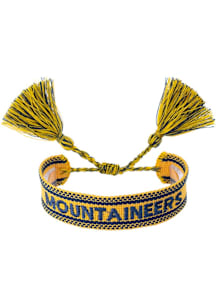 West Virginia Mountaineers Woven Tassel Womens Bracelet