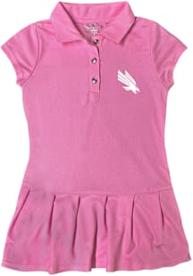 North Texas Mean Green Toddler Girls Pink Caroline Short Sleeve Dress