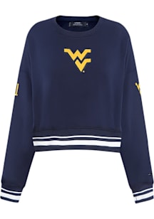 Pro Standard West Virginia Mountaineers Womens Navy Blue Classic Crew Sweatshirt