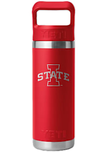Iowa State Cyclones 18oz Straw Chug YETI Stainless Steel Bottle - Cardinal