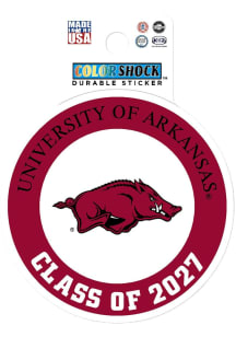 Arkansas Razorbacks Class of 2027 Durable Stickers - Red