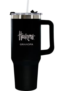 Black Nebraska Cornhuskers Grandpa 40oz Stainless Steel Tumbler