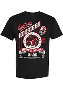 Something Inked Indiana Hoosiers Black 2025 National Championship Bound Short Sleeve T Shirt
