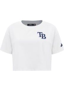 Pro Standard Tampa Bay Rays Womens White Classic Short Sleeve T-Shirt