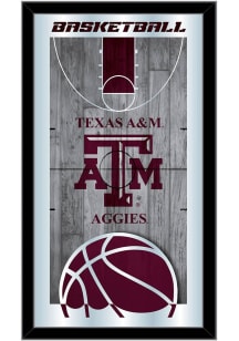 Texas A&amp;M Aggies Basketball Hanging Back Bar Mirror