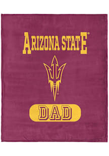 Arizona State Sun Devils Dad Silk Touch Fleece Blanket - Maroon