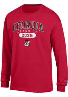 Champion Georgia Bulldogs Red Class of 2025 Pill Jersey Long Sleeve T Shirt