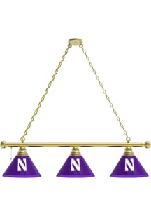Gold Northwestern Wildcats 3 Shade Billiard Lamp