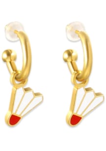 Kansas City EB &amp; Co Shuttlecock Huggie Hoop Womens Earrings