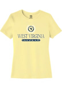 Summit Sportswear West Virginia Mountaineers Womens Yellow Alumni Short Sleeve T-Shirt