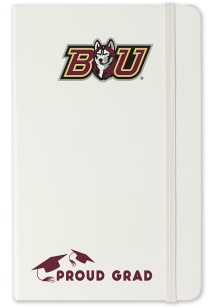 Bloomsburg University Huskies Proud Grad team logo Notebook and Folder - White