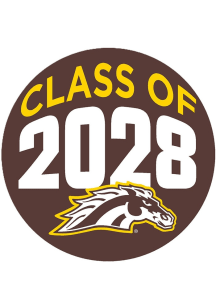 Brown Western Michigan Broncos 3&quot; Class of 2028 Button
