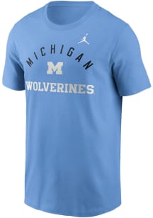 Michigan Wolverines Light Blue Nike Cotton Short Sleeve T Shirt