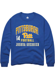 Joshua Guerrier Rally Mens Blue Pitt Panthers NIL Arch Logo Player Crew