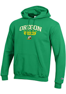 Champion Oregon Ducks Mens Green Pill Box Grandma Powerblend Long Sleeve Hoodie