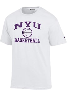 Champion NYU Violets White Basketball Jersey Short Sleeve T Shirt