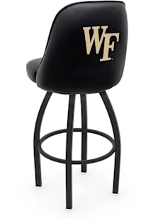 Wake Forest Demon Deacons Padded Swivel Pub Stool - Black