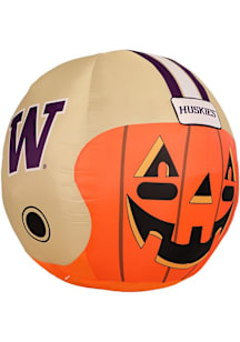 Washington Huskies Black Outdoor Inflatable self inflate jack o lantern with team helmet and name