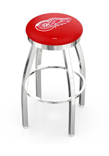Detroit Red Wings Chrome Pub Stool - Silver