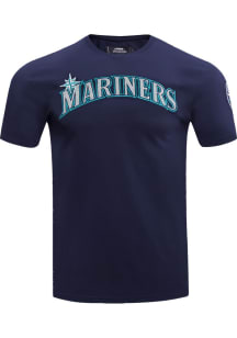 Pro Standard Seattle Mariners Blue Classic Chenille Short Sleeve T Shirt