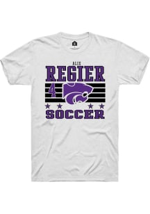 Alix Regier Rally Mens White K-State Wildcats NIL Striped Player T Shirt