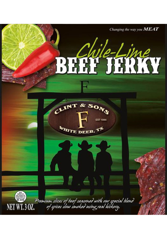 Dallas Ft Worth 3oz Chili Lime Beef Jerky Snack