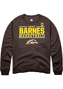 Sharod Barnes Western Michigan Broncos Mens Brown NIL Stacked Box Player Crew