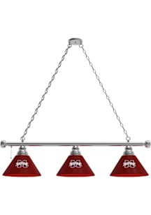Mississippi State Bulldogs 3 Shade Silver Billiard Lamp