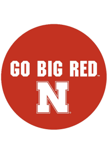 Red Nebraska Cornhuskers 3&quot; Go Big Red Button