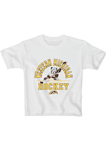 Blue 84 Western Michigan Broncos Youth Ivory Mickey Hockey Short Sleeve T-Shirt