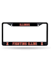 Illinois Fighting Illini Metal License Plate Frame - Navy Blue