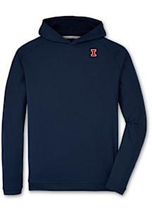 Illinois Fighting Illini Mens Navy Blue Pine Long Sleeve Hoodie