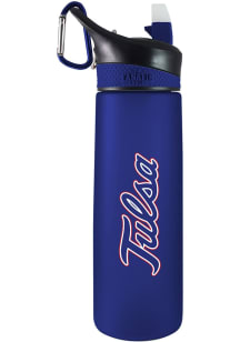 Blue Tulsa Golden Hurricane 24oz Tritan Plastic Water Bottle