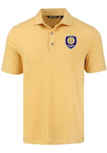 Cutter and Buck Orlando City SC Mens Yellow Forge Recycled Short Sleeve Polo