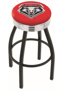 New Mexico Lobos 3 Ring Chrome Seat Pub Stool - Black