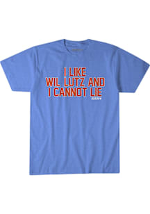 Wil Lutz Denver Blue I Like Wil Lutz and I Cannot Lie Short Sleeve Fashion Player T Shirt