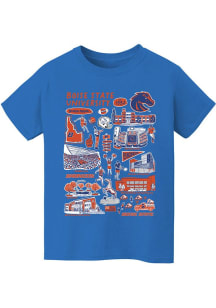 Vive La Fete Boise State Broncos Youth Blue Impressions Short Sleeve T-Shirt