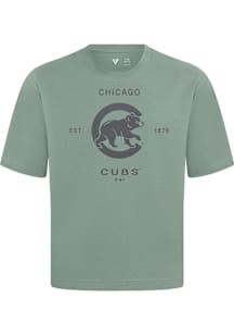 Levelwear Chicago Cubs Green Signature Knit Crossway Short Sleeve Fashion T Shirt