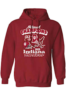 Something Inked Indiana Hoosiers Mens Crimson 2025 College Football National Champions Vintage Lon..