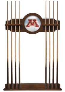 Brown Minnesota Golden Gophers Solid Wood Cue Rack Pool Table