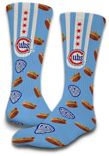 Chicago Cubs ISlide Hotdog Mens Crew Socks
