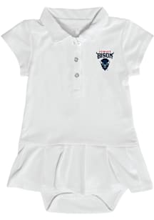 Howard Bison Baby Girls White Caroline Short Sleeve Dress
