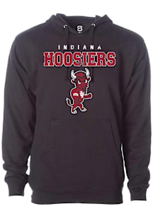 Summit Sportswear Indiana Hoosiers Mens Black Vault Bison Long Sleeve Hoodie