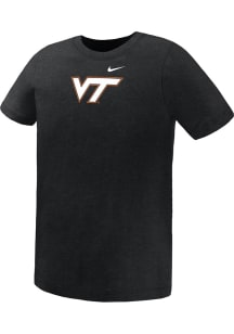 Nike Virginia Tech Hokies Boys Black Primary Logo Short Sleeve T-Shirt