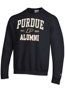 Mens Purdue Boilermakers Black Champion Est Alumni Powerblend Crew Sweatshirt