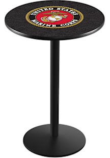 Marine Corps Black Round Base Pub Table