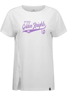 Levelwear Vegas Golden Knights Womens White Influx Glide Short Sleeve T-Shirt