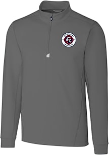 Cutter and Buck New England Revolution Mens Graphite Traverse Big and Tall Qtr Zip