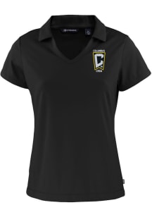 Cutter and Buck Columbus Crew Womens Black Daybreak V Neck Short Sleeve Polo Shirt